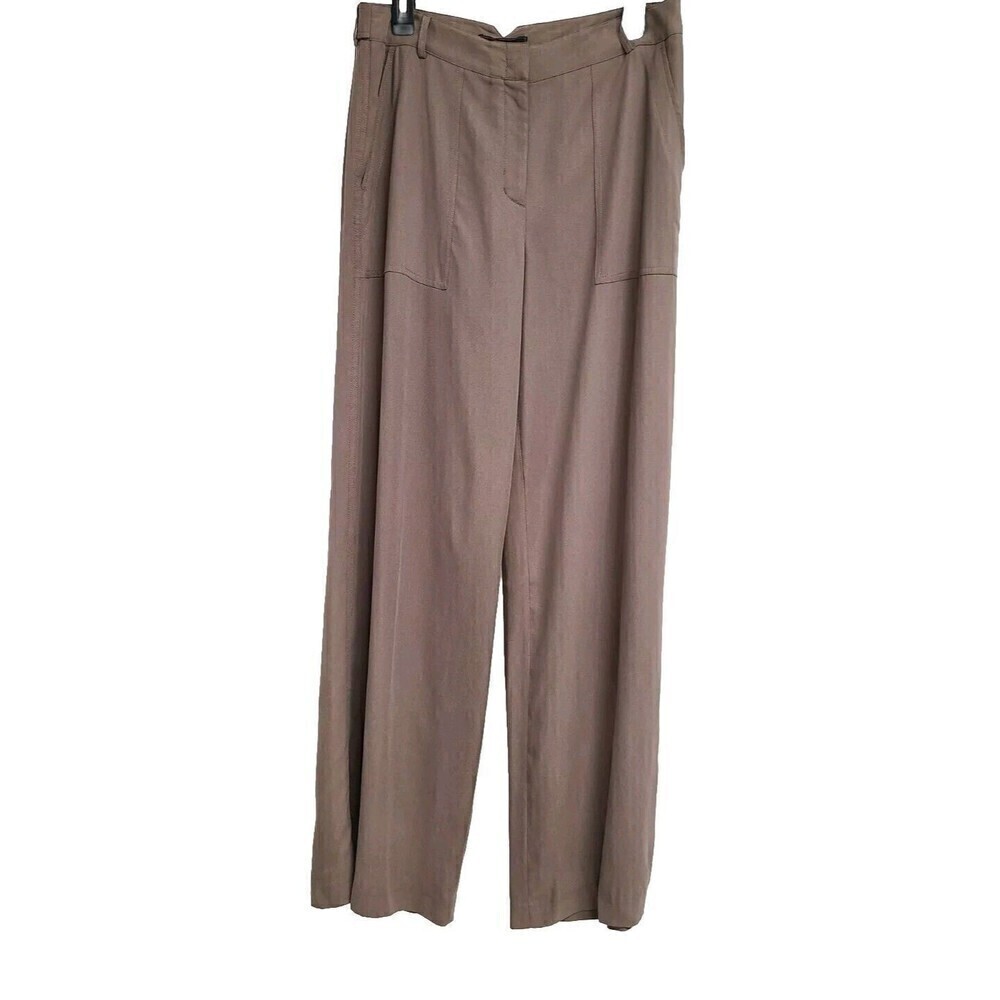 BCBG Maxazria‎ Wide Leg Pants Tan/Brown Women's Size 08/32x34 VGUC
